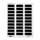 レトロパープルとブラックの卒業差出人住所 ラベル (フルシート)