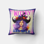 レトロパープルウィッチー_ハロウィーン クッション (裏面)