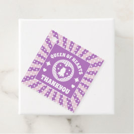 レトロパープルクイーンオブハート誕生日 フェイバータグ