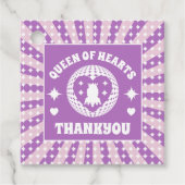 レトロパープルクイーンオブハート誕生日 フェイバータグ (正面)