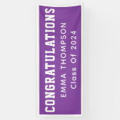 レトロパープルクラス2024卒業 横断幕 (縦)