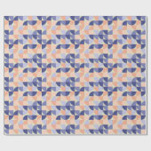 レトロパープルコーラルピーチジオメトリックシェイプパターン ラッピングペーパー (フラット)