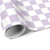 レトロパープルチェック ラッピングペーパー (ロールコーナー)
