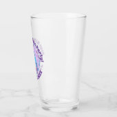 レトロパープルディスコパーソナライズされたボール タンブラーグラス (左)