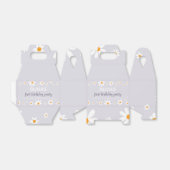 レトロパープルデイジー1stバースデーパーティーの好意ボックス フェイバーボックス (折り畳みなし)