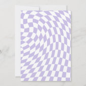 レトロパープルハロウィン不気味ワン1歳の誕生日 招待状 (裏面)