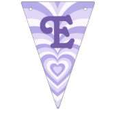 レトロパープルハートパーティーバンティングバナー バンティングフラッグ (第3の旗)