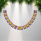 レトロパープルビッグトップ漫画サーカスのバンティングバナー バンティングフラッグ