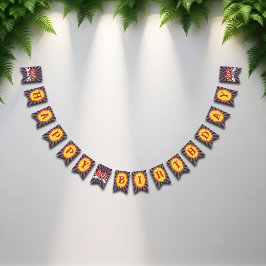 レトロパープルビッグトップ漫画サーカスのバンティングバナー バンティングフラッグ