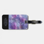 レトロパープルピンクアンドブルーディスコ鏡 |モノグラム ラゲッジタグ (裏面横)
