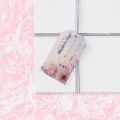 レトロパープルフローラ抽象芸術ハッピーマザーズデイ ギフトタグ