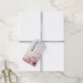 レトロパープルフローラ抽象芸術ハッピーマザーズデイ ギフトタグ