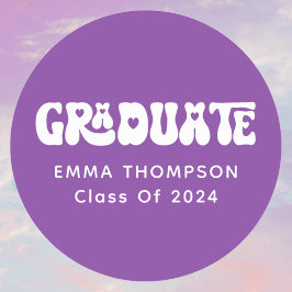 レトロパープル2024年大学院 ラウンドシール