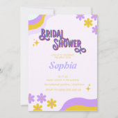 レトロパーペル70Sフローラブライダルシャワー 招待状 (正面)