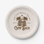 レトロパームキャンパー – ボホバチェロレッテウィークエンド ペーパープレート (正面)