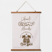 レトロパームキャンパー – ボホバチェロレッテウィークエンド 吊り下げ型タペストリー (正面)