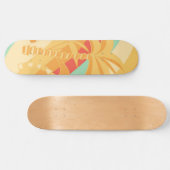 レトロパームサマーウェーブ#1 #minimal #decor #art スケートボード (横)