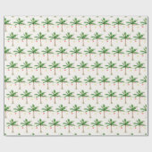 レトロパームツリークリスマス7月の夏のパーティー ラッピングペーパー (フラット)