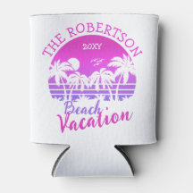 レトロパームツリーズサンセット60sファミリーバケーショントリップ