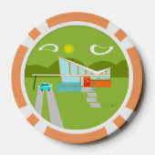 レトロパーム春ズハウストランプのポーカーチップ ポーカーチップ (裏面)