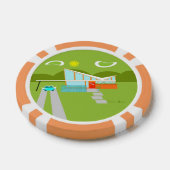 レトロパーム春ズハウストランプのポーカーチップ ポーカーチップ (シングル)