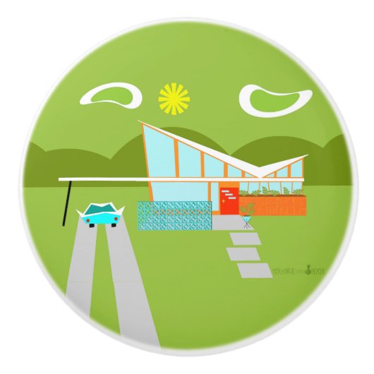 レトロパーム春ハウスセラミックノブ セラミックノブ (正面)