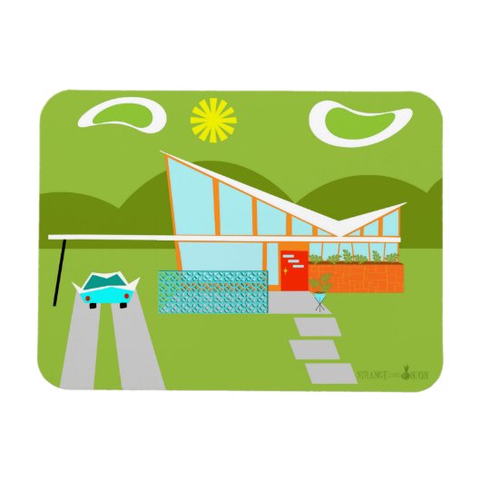 レトロパーム春ハウスフレキシブルマグネット マグネット (横)