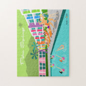 レトロパーム春ホテルパズル ジグソーパズル (縦)