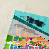 レトロパーム春ホテルビーチタオル ビーチタオル (インサイチュ)