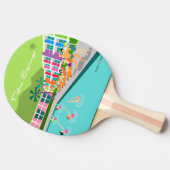 レトロパーム春ホテル卓球ラケット 卓球ラケット (横)