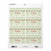 レトロパーム葉化粧品スポイトボトルラベル ラベル (フルシート)