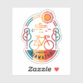 レトロヒアワタバイクトレイル シール (シート)