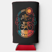 レトロヒアワタバイクトレイル スリム缶クーラー (正面)