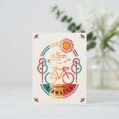 レトロヒアワタバイクトレイル ポストカード (スタンド正面)