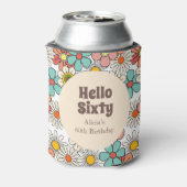 レトロヒッパイグルービーフラワーハローシックス紙プレート 缶クーラー (缶裏面)