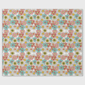 レトロヒッパイグルービーフラワーハローシックス誕生日 ラッピングペーパー (フラット)