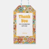 レトロヒッパイグルービーフラワーハローセブン誕生日 ギフトタグ (正面)