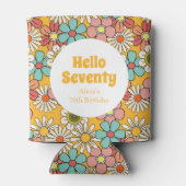 レトロヒッパイグルービーフラワーハローセブン誕生日 缶クーラー (裏面)