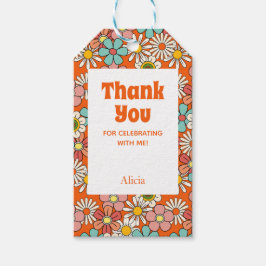 レトロヒッパイグルービーフラワーハローフォーティ誕生日 ギフトタグ