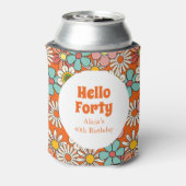 レトロヒッパイグルービーフラワーハローフォーティ誕生日 缶クーラー (缶裏面)