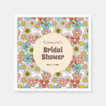 レトロヒッパイグルービーフラワーブライダルシャワー