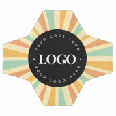 レトロヒッパイサンシャインサンビジネスロゴGroovy サッカーボール (フラット)