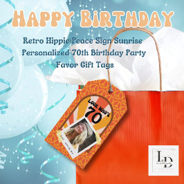 レトロヒッパイサンライズ70カスタムth誕生日 ギフトタグ