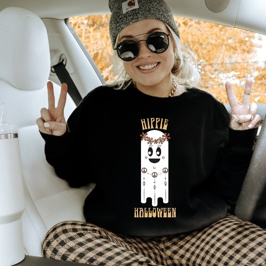 レトロヒッパイハロウィーン幽霊スウェットシャツ スウェットシャツ