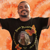 レトロヒッパイバタフライ70thフォト誕生日 tシャツ