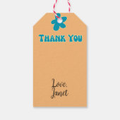 レトロヒッパイピースメガネ2フォト誕生日 ギフトタグ (裏面)