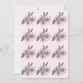 レトロヒッパイピース&ラブフローラ誕生日 招待状 (裏面)