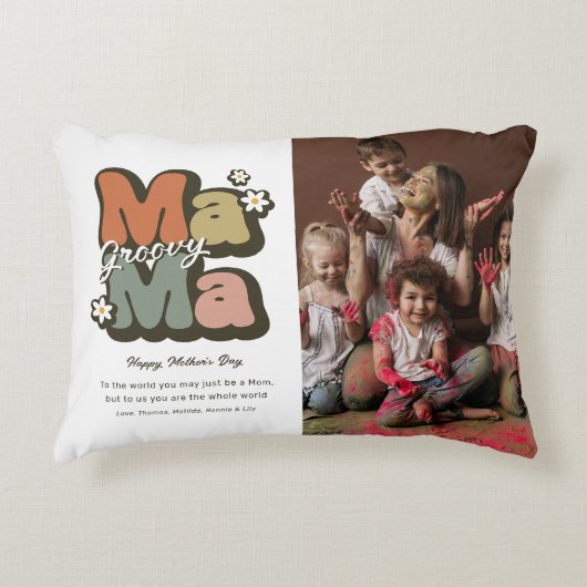 レトロヒッパイマママママザーズ アクセントクッション (正面)