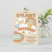 レトロヒッパイレインボーボーイバースデーパーティー 招待状 (スタンド正面)