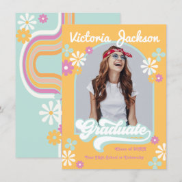 レトロヒッピーの卒業写真発表 招待状